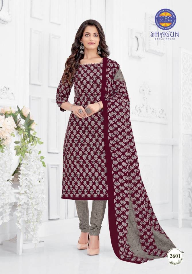 Mfc Shagun 26 Printed Cotton Caual Daily Wear Dress Materials Collection